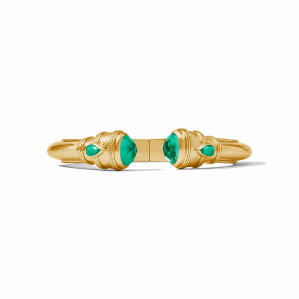 Julie Vos- Cannes Demi Cuff Iridescent Emerald Green