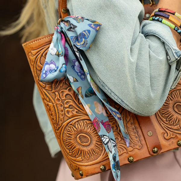 Fringe Scarves- Butterfly Twilly Chambray