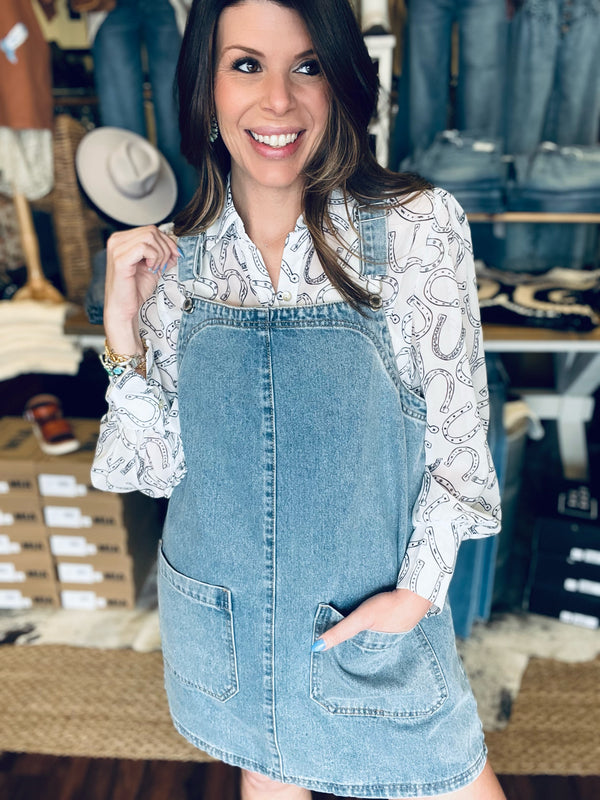 Dallas Denim Overall Dress