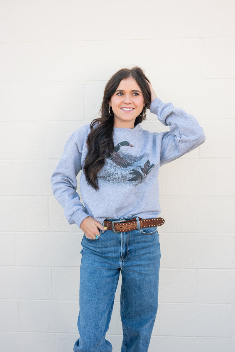 Retro Duck Scene Sweatshirt
