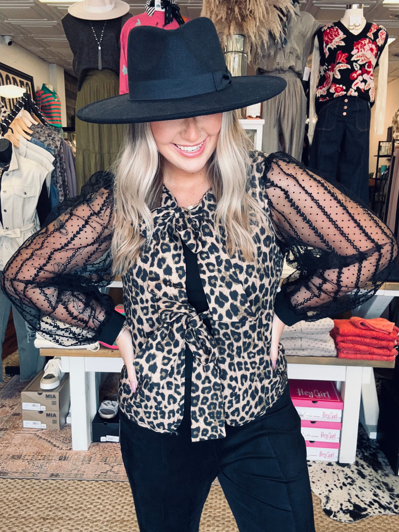 Catalina Leopard Tie Vest