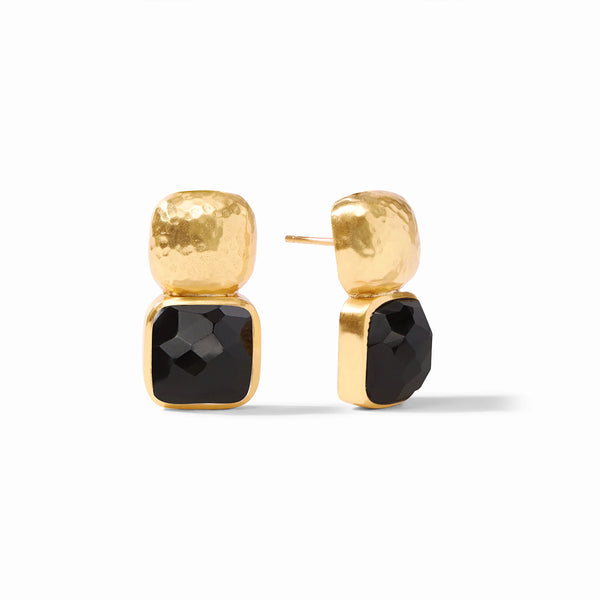 Julie Vos- Catalina Earrings- Obsidian Black