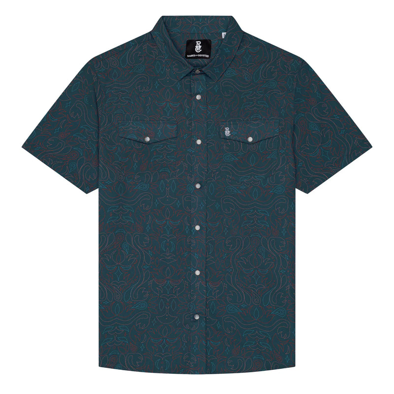 Raised by Coyotes- Cowboy Threads Western Pearl Snap