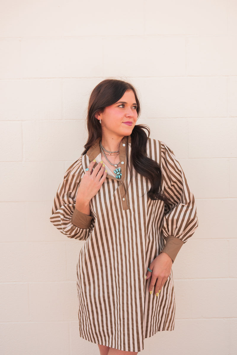 Pamela Pinstripe Dress
