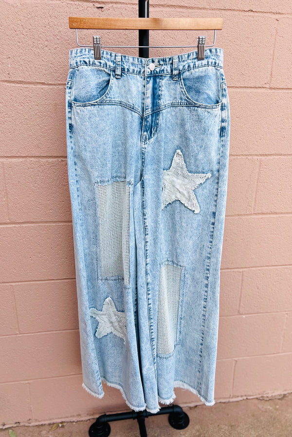 Starburst Denim Pants