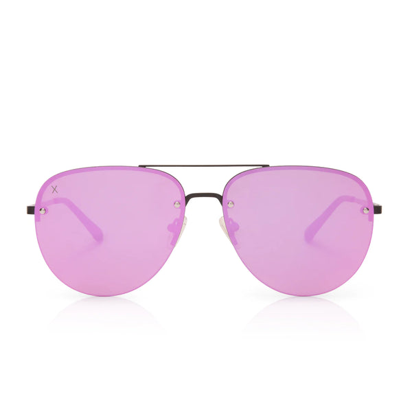 Dime- Cienega Matte Black Frame + Pink Mirror Lens