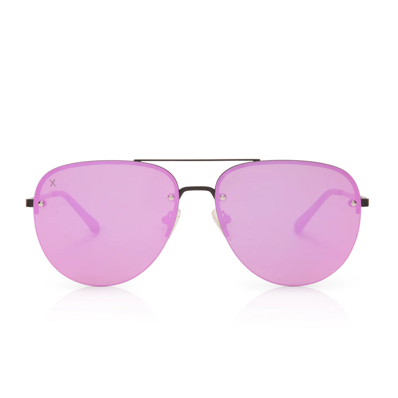 Dime- Cienega Matte Black Frame + Pink Mirror Lens