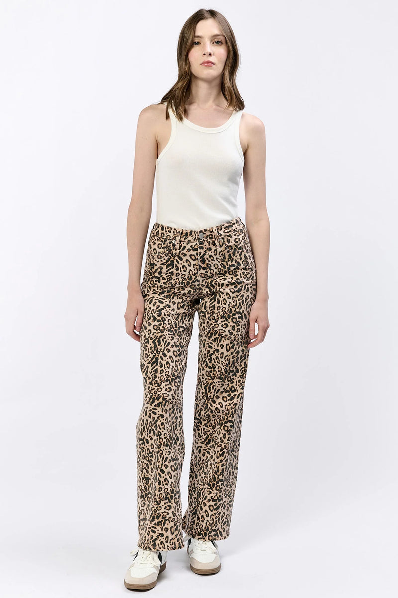 Dear John- Taylor Straight Leg Leopard Safari Jeans