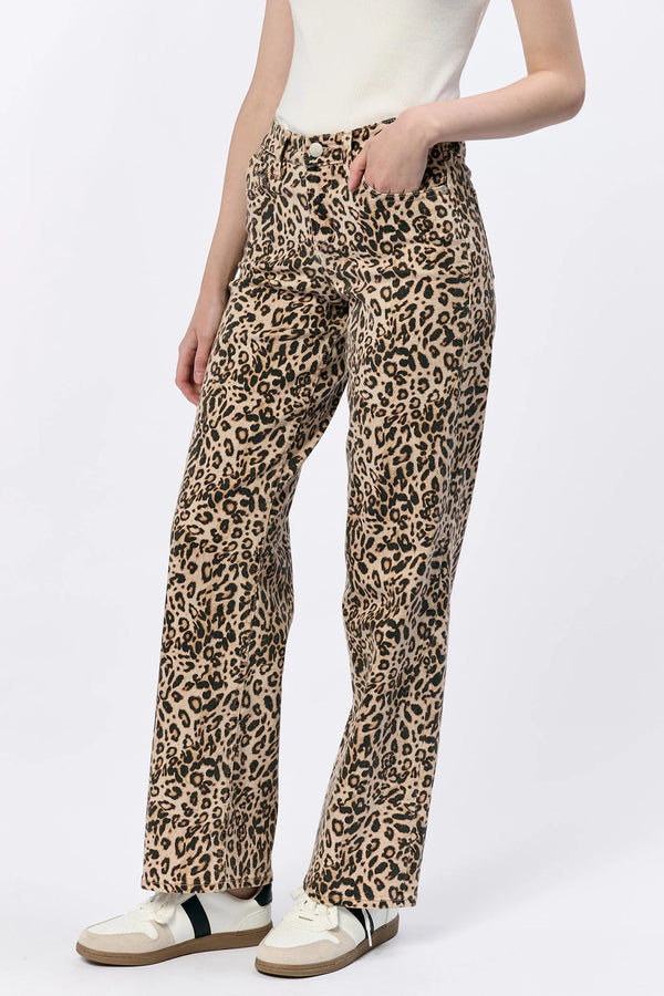 Dear John- Taylor Straight Leg Leopard Safari Jeans