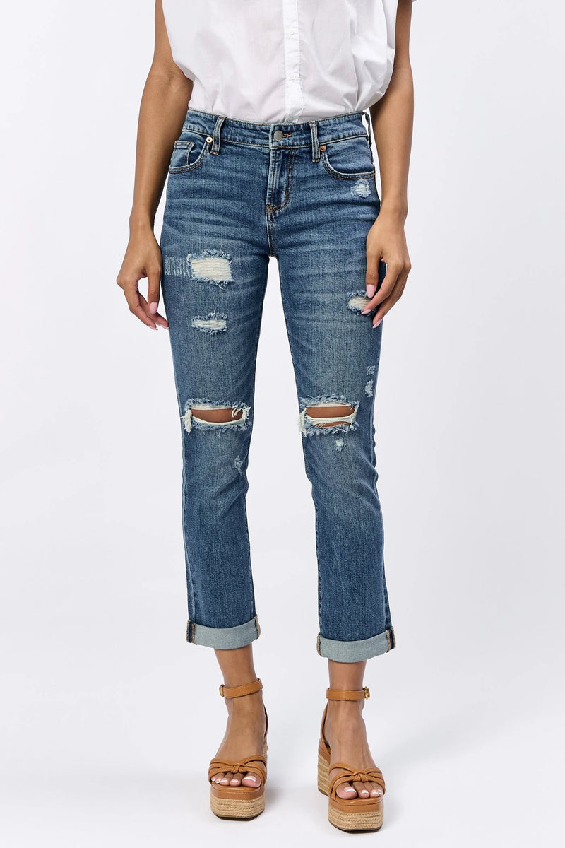 Dear John- Blaire Cuffed Straight Leg Jeans Boston