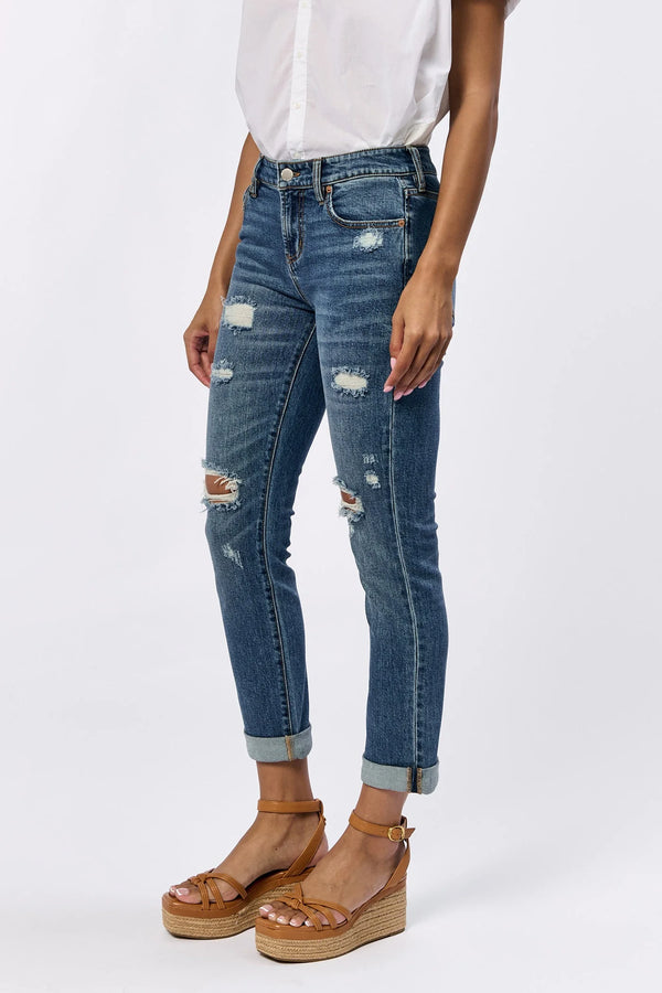 Dear John- Blaire Cuffed Straight Leg Jeans Boston