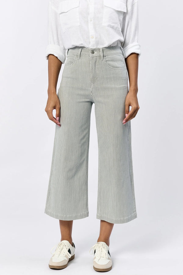 Dear John- Audrey Wide Leg Jean- Railroad Grey