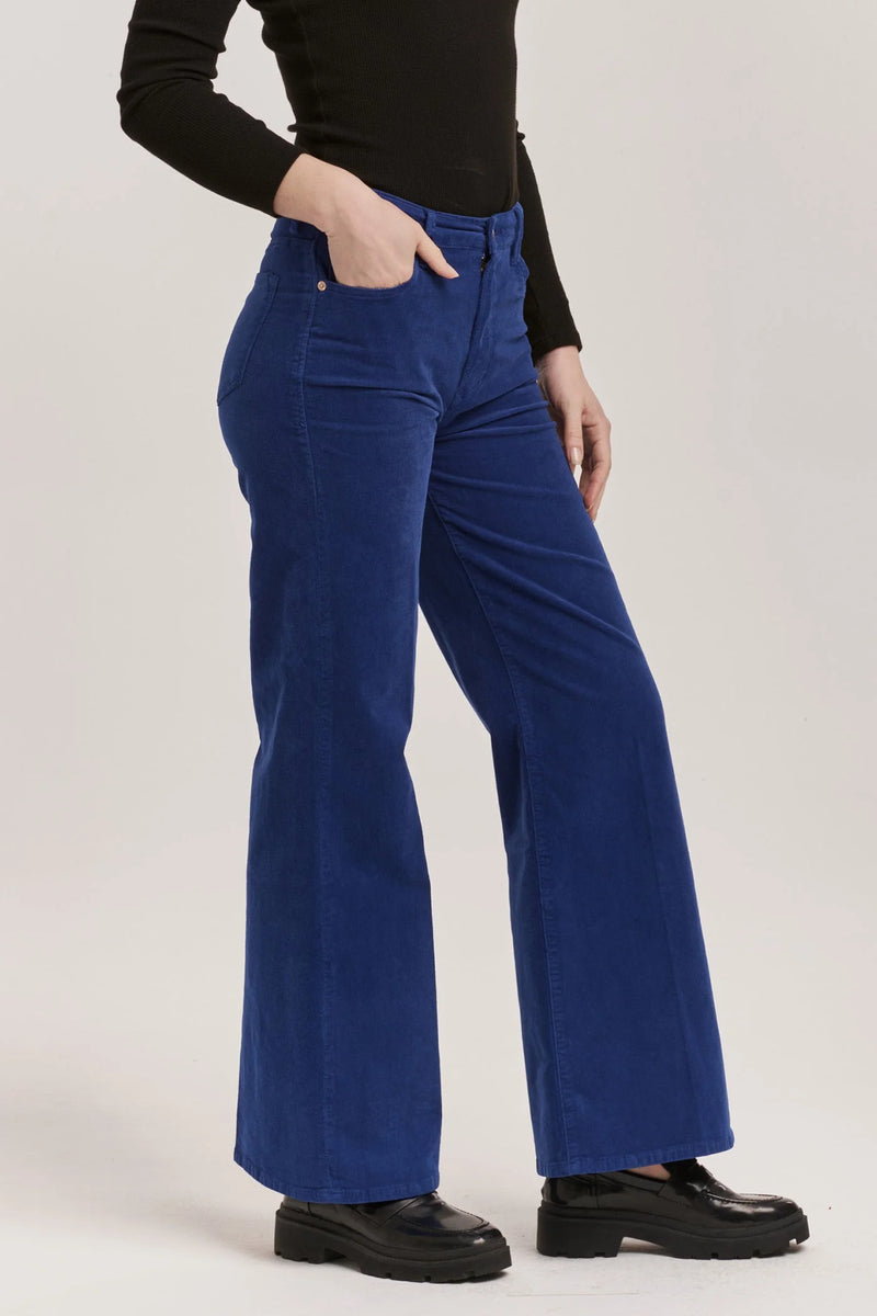 Dear John- Fiona High Rise Wide Leg Royal Blue Corduroy Jeans