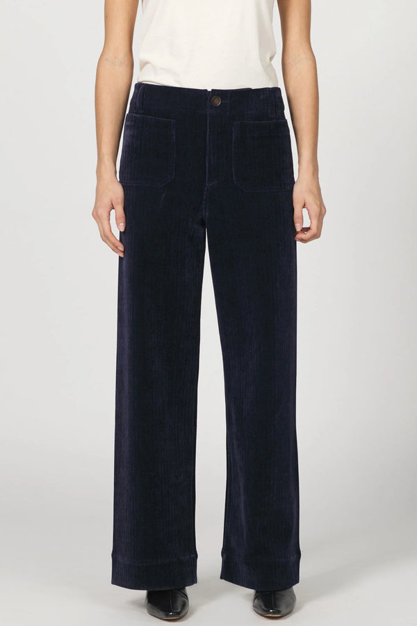 Dear John- Audrey Corduroy Black Iris Pants