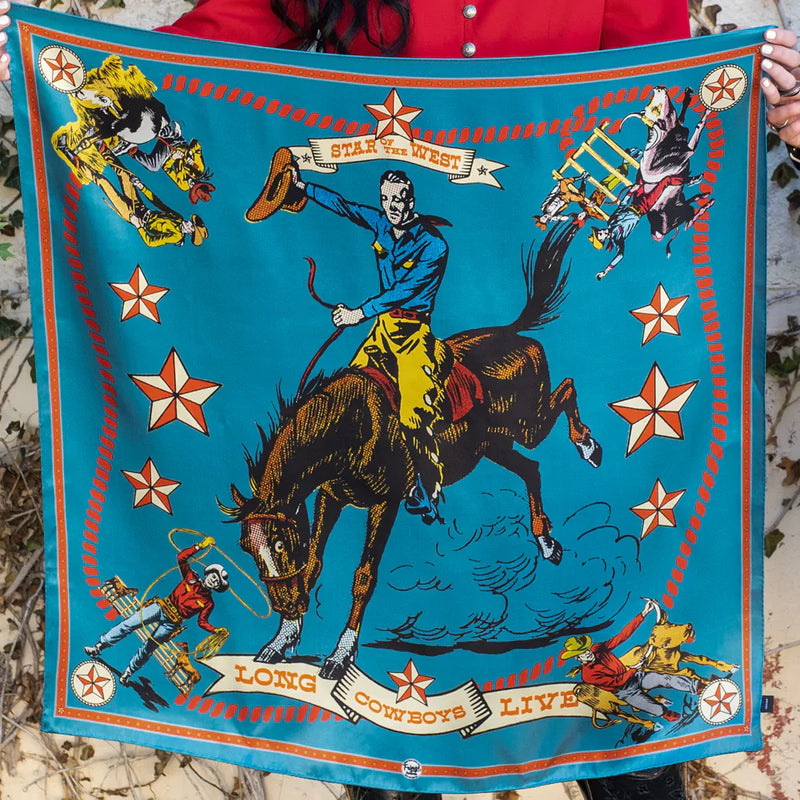 Fringe Scarves- Star Of The West Turquoise Shorty