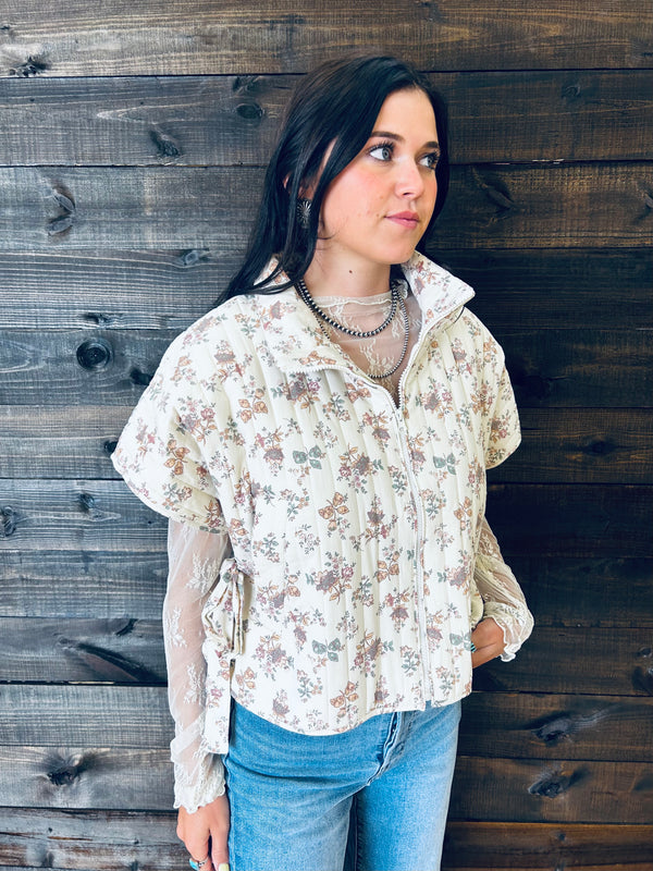 Quinn Floral Quilted Vest
