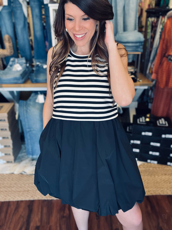Jen Stripe Bubble Dress