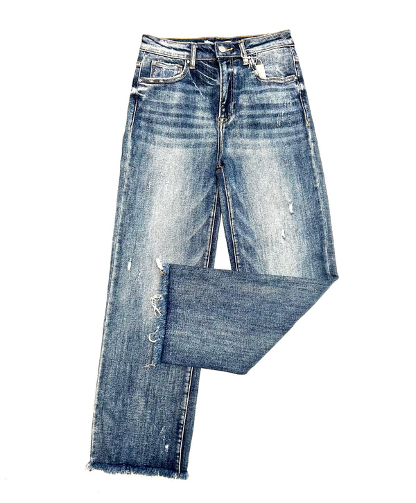 Risen- High Rise Straight Jeans