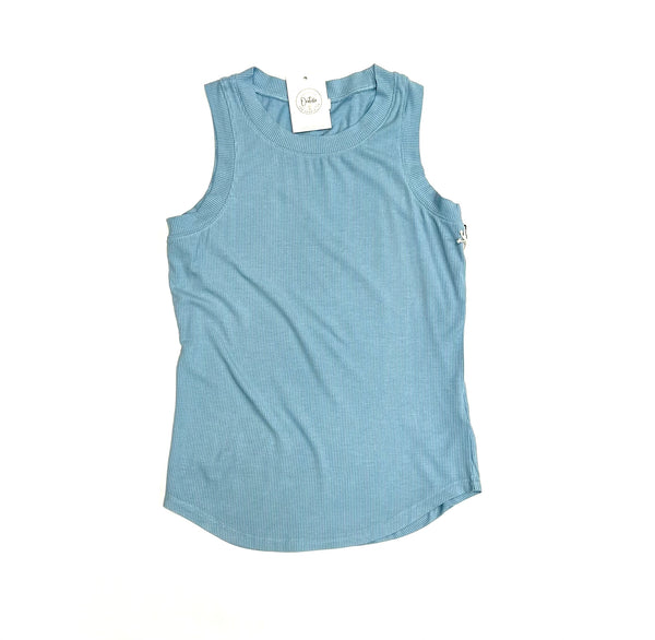 Another Love- Cleo Tank Dusty Blue