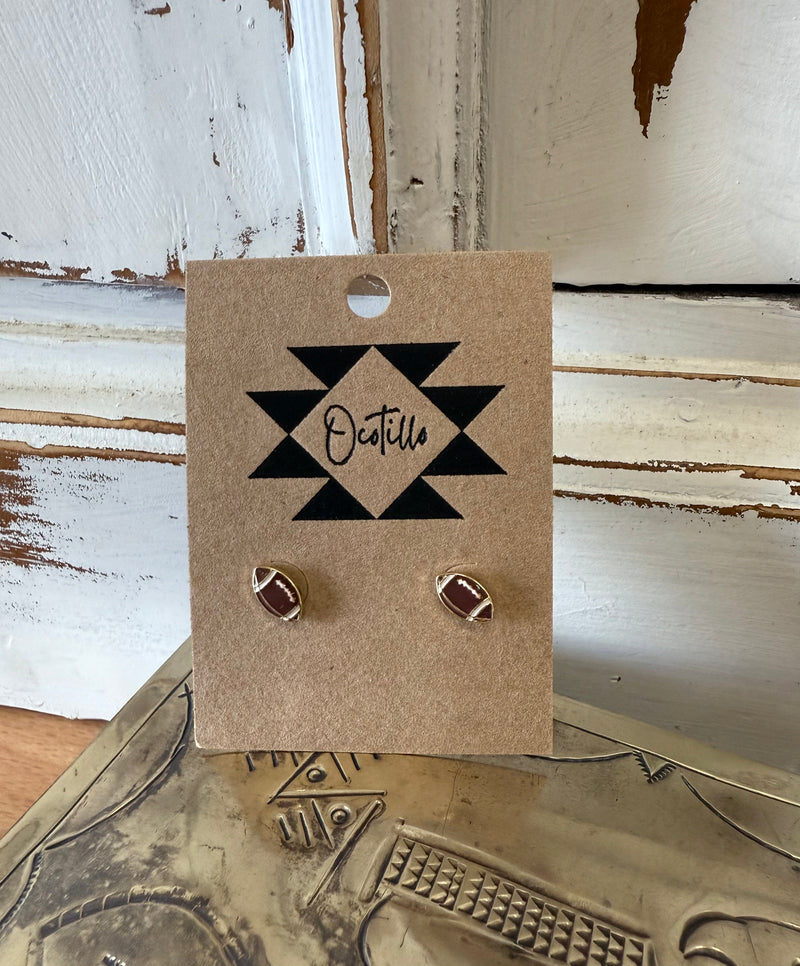 Mini Football Stud Earrings