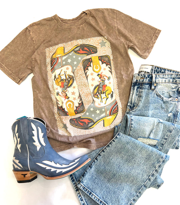 Vintage Western Boots Graphic Tee