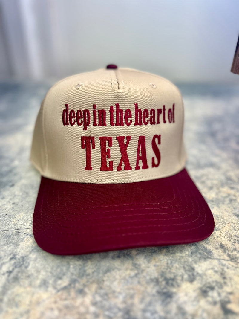 Deep in the Heart of TEXAS Canvas Hat