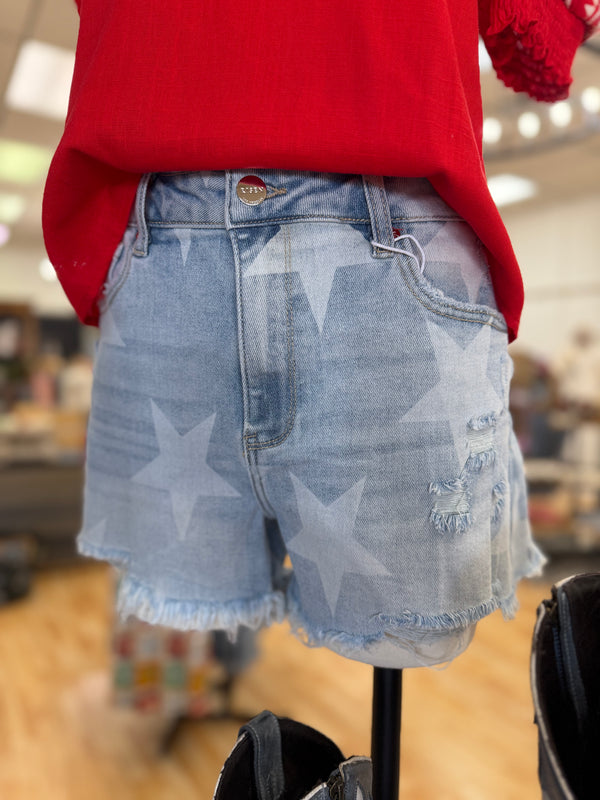 Risen-High Rise Star Shorts