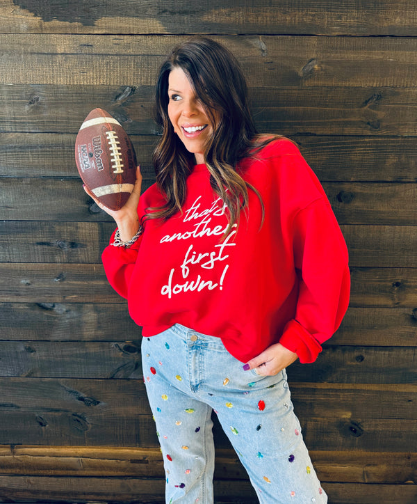 First Down Crop Sweatshirt