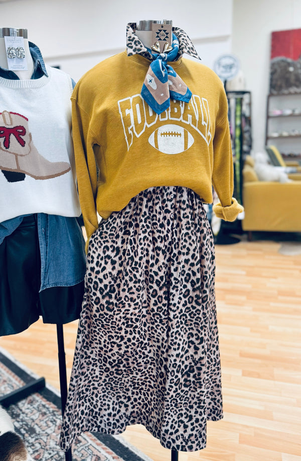 Football Gold Graphic Sweatshirt