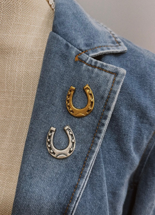 Trail Dust Horseshoe Antique Pendant Brass