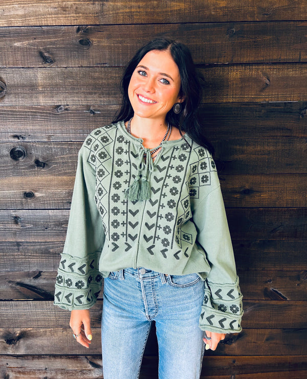 Another Love- Gilly Embroidered Top