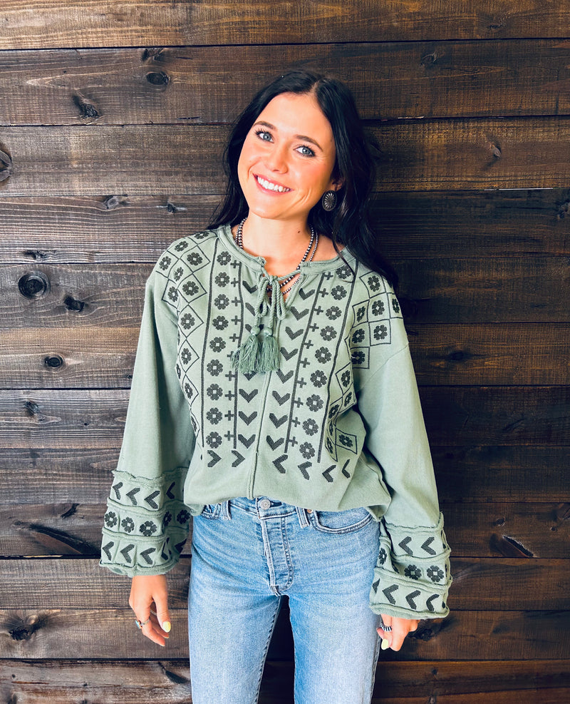 Another Love- Gilly Embroidered Top