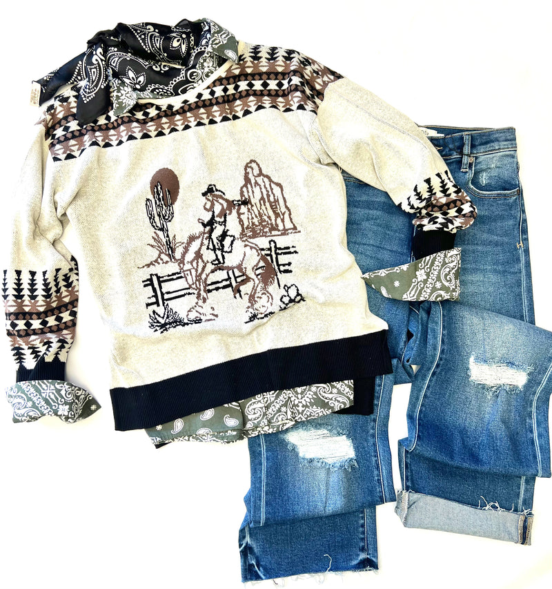 Cotton & Rye Vintage Cowgirl Sweater