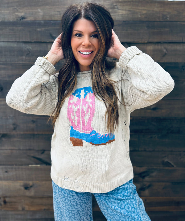 Hold On Boot Sweater