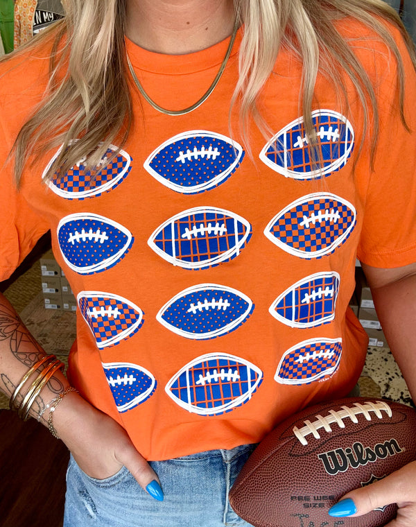 Bobcats Stacked Football Tee