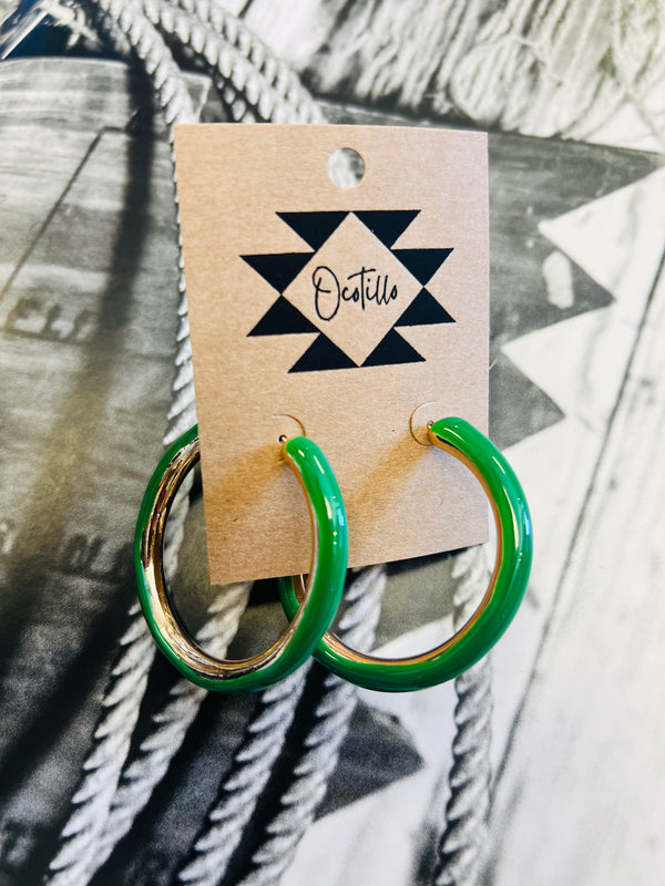 Green/Gold Hoops