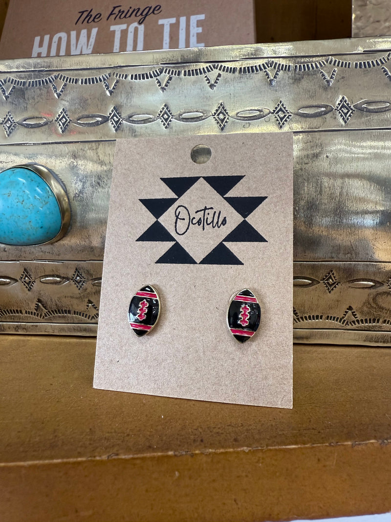 Red/Blk Mini Football Studs