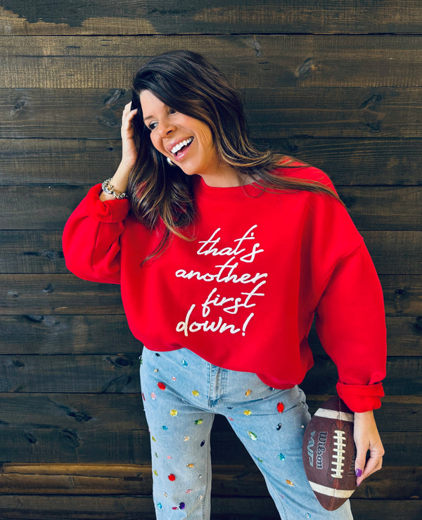 First Down Crop Sweatshirt