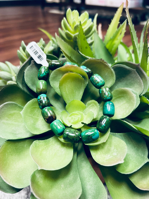 Turquoise Bead Stretch Bracelet