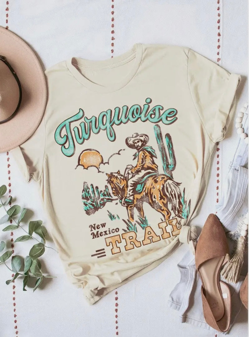 Turquoise Trail Cowboy Graphic Tee