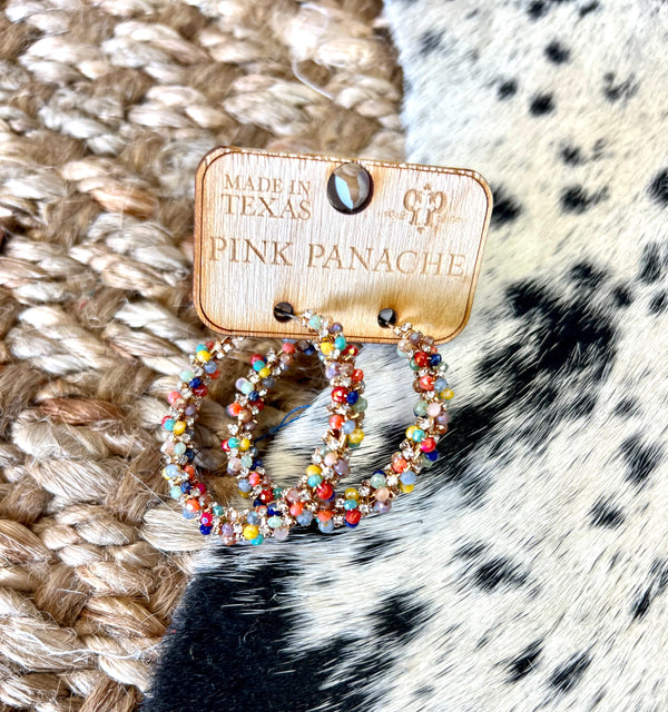 PP- Multi Bead Medium Hoops