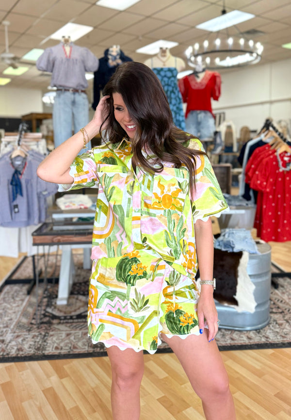 Juliet Sunset Desert Print Skort