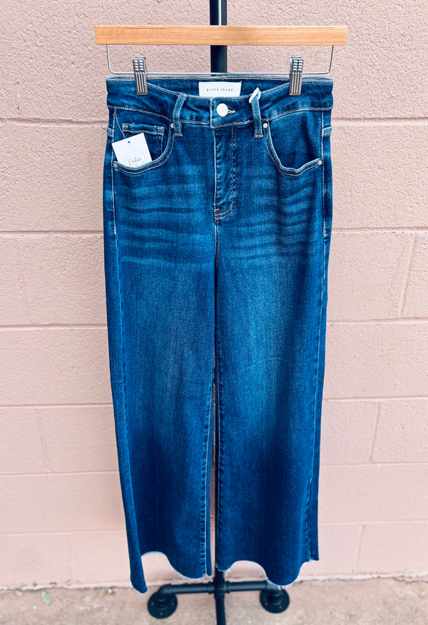 Risen- High Rise Ankle Wide Leg Palazzo Jeans