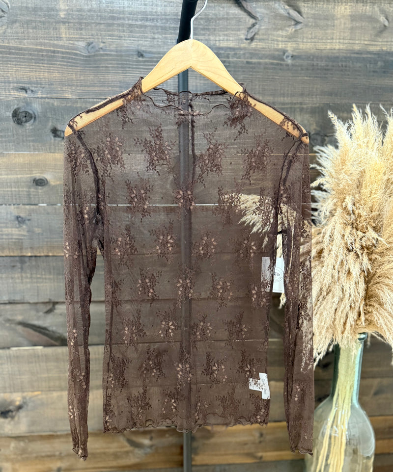 Lace Mesh- Chocolate Brown