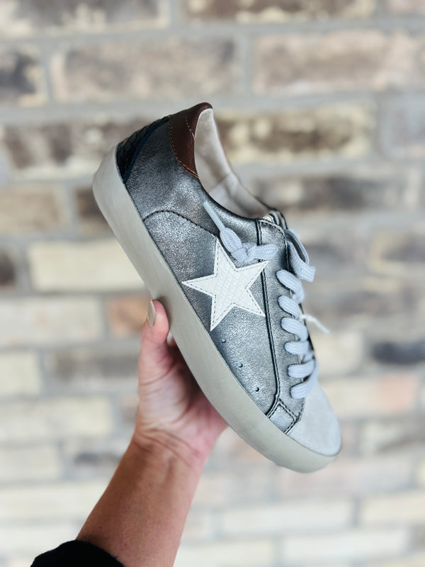 Shu Shop Paula Gunmetal Sneakers