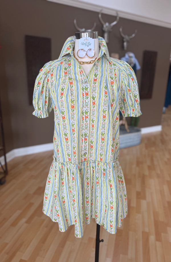 Melissa Floral Button Down Dress