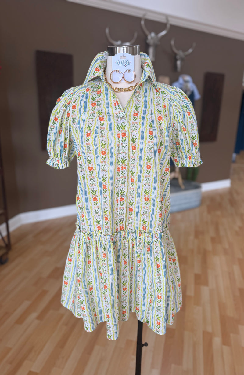 Melissa Floral Button Down Dress
