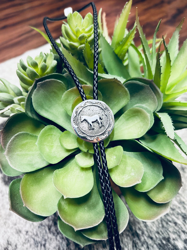 Sterling Horse Bolo Tie