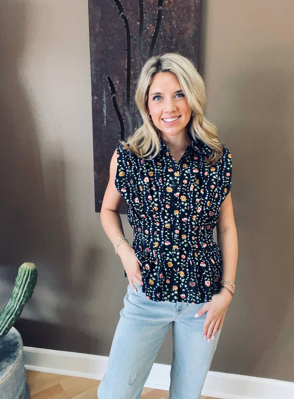 Brooks Pleated Top