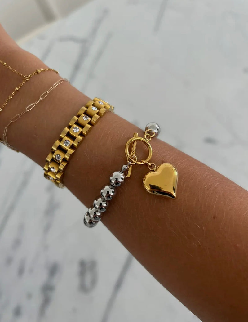 CSP-Glam Heart Bracelet